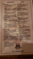 La Patrona menu