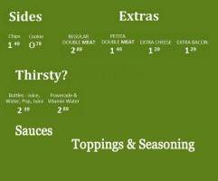 The Pita Pit menu