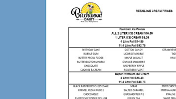Birchwood Dairy Farm menu