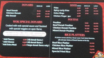Wok Donair Poutine menu