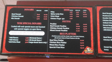 Wok Donair Poutine menu