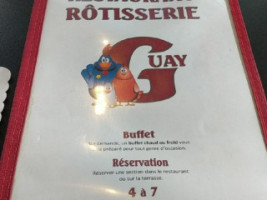 Rôtisserie Guay menu