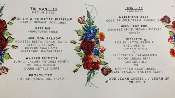 Friends Of Dorothy Lounge menu