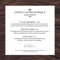 Laurie Raphaël menu