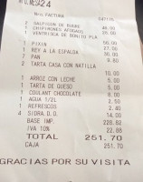 Tim Hortons menu