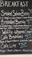 Nutty Cafe menu