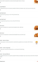 KFC menu