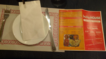 India House Fine Indian Cuisine menu