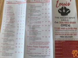 The Right Spot Grill menu