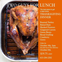 Two Guys For Lunch menu