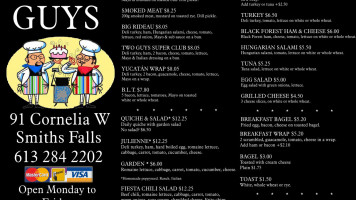 Two Guys For Lunch menu