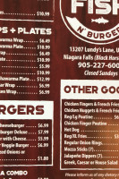 Niagara Fish N' Burger Carte