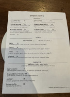 Carpaccio Wine Bar menu