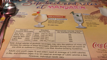 Mandarin Restaurant menu