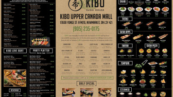 Kibo Sushi House Upper Canada Mall menu