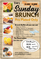 Riya's Family Dining menu