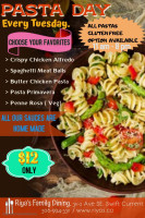 Riya's Family Dining menu