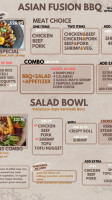 Oriens Asian Fusion menu