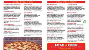 Lozza Mozza menu