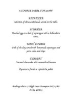 Hanni's Restaurant menu