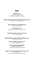 Swan At Carp menu