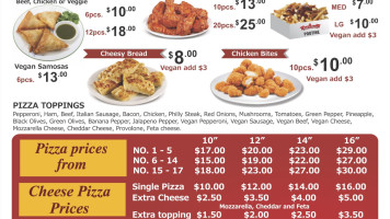 Sal's Pizza menu