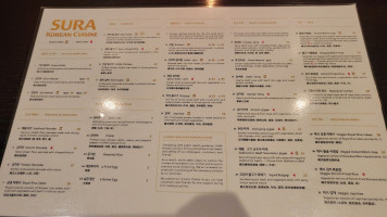 Sura Korean Cuisine Carta