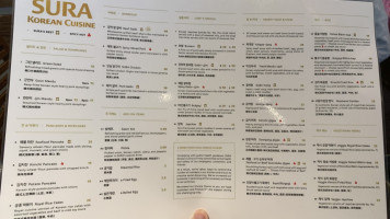Sura Korean Cuisine Carta