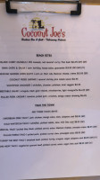 Coconut Joe's Harbour And Grill menu