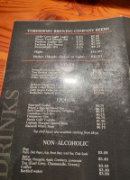 Tobermory Brewing Company and Grill menu