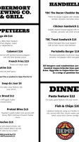 Tobermory Brewing Company and Grill menu