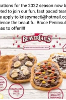 Beavertails Queues De Castor Speisekarte