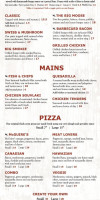 Moose Mcguire’s menu