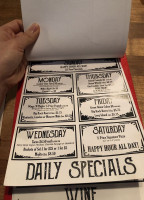 The Sherlock Holmes Pub Carte