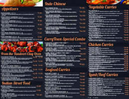 Curry Town Fine Authentic Indian Cuisine Carta