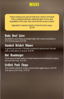 The Smokehouse Pub & Grill Carte