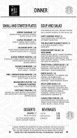 The Mill Steakhouse and Wine Bar menu