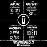 East of Brunswick Pub & Kitchen Carte