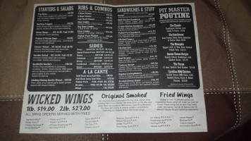 Big bone bbq menu