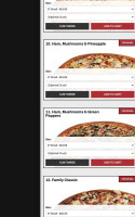 Family Pizza menu