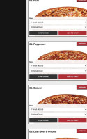 Family Pizza menu