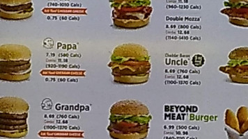 A&W menu