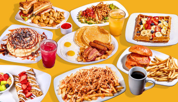 Stacked Pancake Breakfast House food