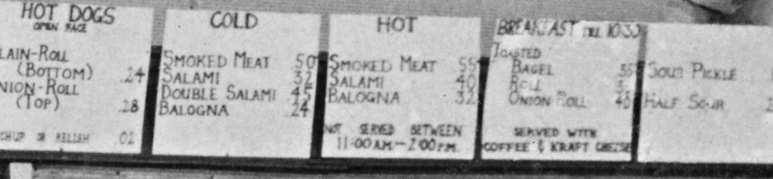 Wilensky's Light Lunch menu