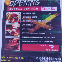 Tommie's Jerk menu