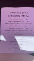 Tommie's Jerk menu