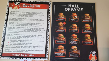 Vera's Burger Shack menu