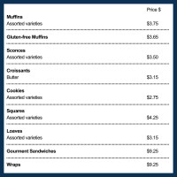 Waves Coffee House menu