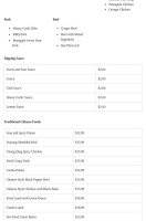 Golden Phoenix Buffet Carte