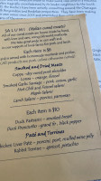 Cafe Brio menu